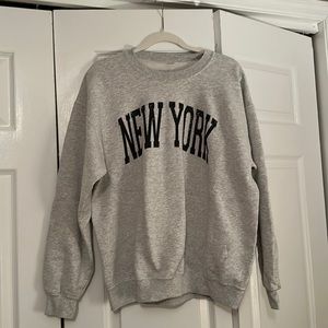 Olivelynn Grey Sweatshirt Pullover Large Comfy